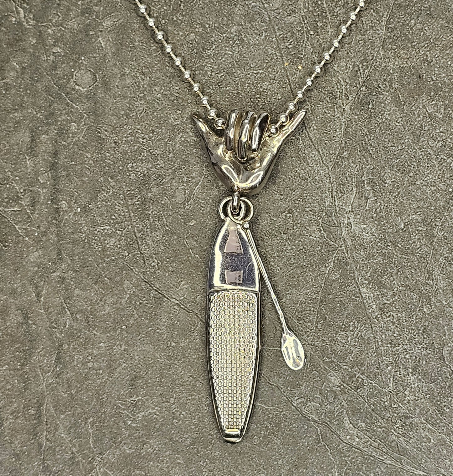 Shaka & SUP: Silver Necklace for Ocean Lovers!