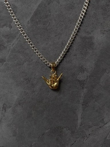 Shaka Pendant – 925 Sterling Silver & Gold Plated | Surf Charm