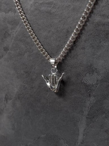925 sterling silver Shaka pendant with surf hand gesture – Snow Cat Jewelry beach necklace